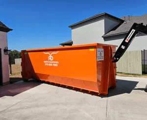 side view of dumpster
